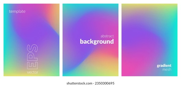 Abstract liquid background layout. Bright color blend. Blurred fluid effect. Gradient mesh. Mockup modern design template for posters, ad banners, brochures, flyers, covers, websites. EPS vector image