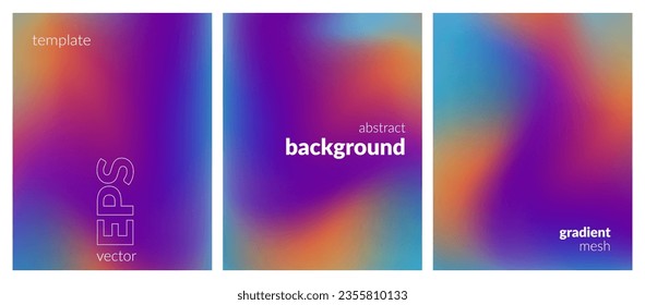 Abstract liquid background layout. Bright color blend. Blurred fluid effect. Gradient mesh. Mockup modern design template for posters, ad banners, brochures, flyers, covers, websites. EPS vector image