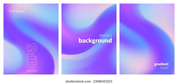 Abstract liquid background layout. Soft color blend. Blurred fluid effect. Gradient mesh. Mockup modern design template for posters, ad banners, brochures, flyers, covers, websites. EPS vector image