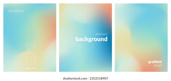 Abstract liquid background layout. Soft color blend. Blurred fluid effect. Gradient mesh. Mockup modern design template for posters, ad banners, brochures, flyers, covers, websites. EPS vector image