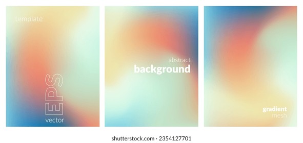 Abstract liquid background layout. Soft color blend. Blurred fluid effect. Gradient mesh. Mockup modern design template for posters, ad banners, brochures, flyers, covers, websites. EPS vector image