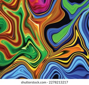 Abstract liquid background marble texture ink ripples watercolor design