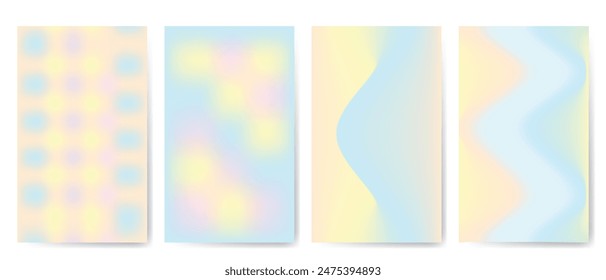 Abstract liquid background. A mixture of pastel colors. Blurred liquid colors. Gradient. A modern design template for posters, advertising banners, brochures, flyers, covers, websites. Vector image