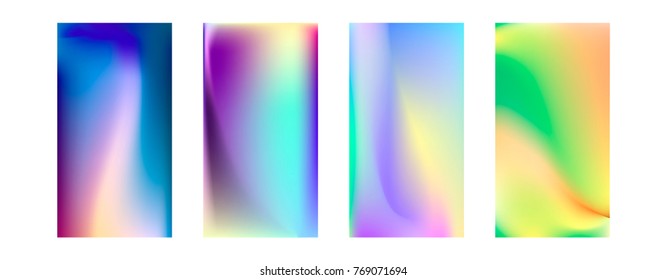 Abstract liquid background in modern trendy popular colors. Set of abstract liquid backgrounds for banner, poster, wallpaper