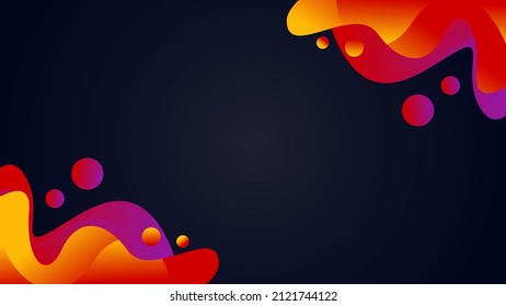 Abstract liquid background orange pink gradient color