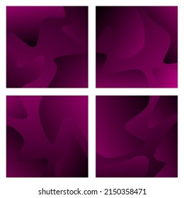 Abstract liquid background paper set. Bright trendy color contrast, fluid, flow forms. Can be used as banner, presentation, flyer, poster, web design, website, invitation