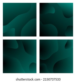 Abstract liquid background paper set. Bright trendy color contrast, fluid, flow forms. Can be used as banner, presentation, flyer, poster, web design, website, invitation