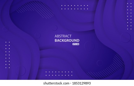 Abstract liquid background with purple gradient color. Dynamic textured background design. eps 10.