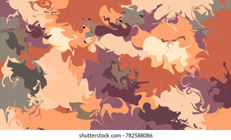 Abstract liquid background in purple and orange  colors. 