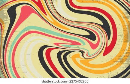 abstract liquid background with retro colors