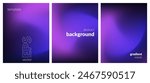 Abstract liquid background set. Gradient mesh. Effect dark color blend. Blurred fluid colorful mix. Modern design template for web covers, ad banners, posters, brochures, flyers. Vector image EPS