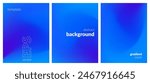 Abstract liquid background set. Gradient mesh. Effect bright color blend. Blurred fluid colorful mix. Modern design template for web covers, ad banners, posters, brochures, flyers. Vector image EPS