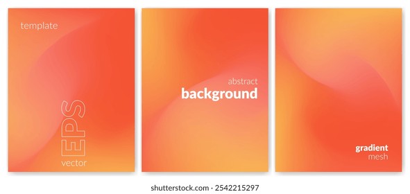 Resumo de fundo líquido. Malha de gradiente. Efeito de mistura laranja
cor. Mistura colorida fluida turva. Modelo de design moderno para web cover, cabeçalho, anúncio, cartaz, brochura, folheto. Imagem vetorial