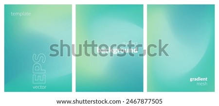 Abstract liquid background set. Gradient mesh. Effect bright color blend. Blurred fluid colorful mix. Modern design template for web covers, ad banners, posters, brochures, flyers. Vector image EPS