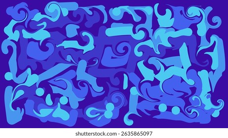 Abstract liquid background sticky texture blue color
