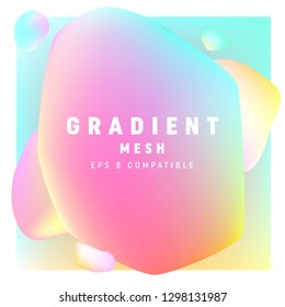 abstract liquid background.  summer color futuristic creative badge design elements isolated on white paper. bright colorful organic shapes. eps 8