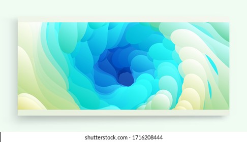 Abstrakter flüssiger Hintergrund. Getriebene Farbe. Digitaler Farbvortex. 3D-Vektorillustration-Illustration.
