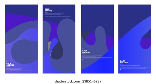 Abstract liquid background. Variation set. Color blend. Blurred fluid texture. Vibrant gradient mesh. Modern template for posters, ad banners, brochures, flyers, covers, websites. EPS vector image