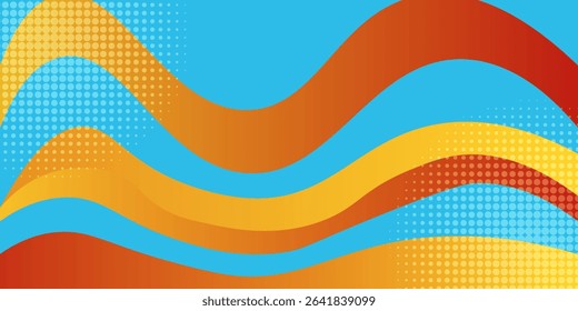 Abstract liquid background with vibrant gradient color. Abstract liquid shapes composition. Eps10 vector.