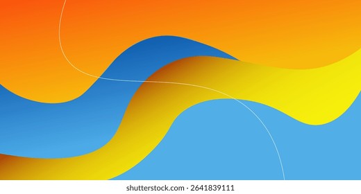 Abstract liquid background with vibrant gradient color. Abstract liquid shapes composition. Eps10 vector.