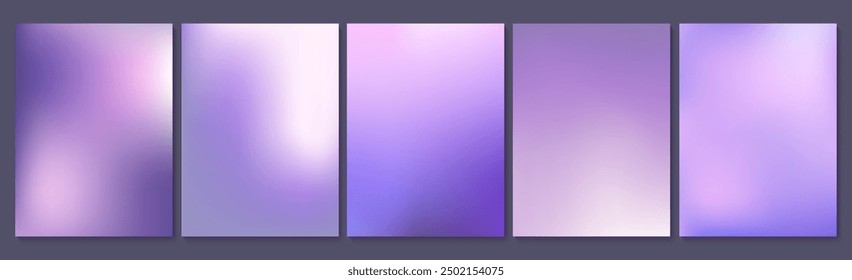 Abstract liquid background. White, violet, pink color blend. Blurred fluid effect. Gradient mesh. Line waves. Design template for posters, banners, brochures, flyers, covers, websites, cards. 