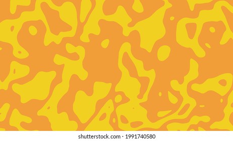 Resumen de fondo líquido en color amarillo y naranja. Ilustración vectorial.