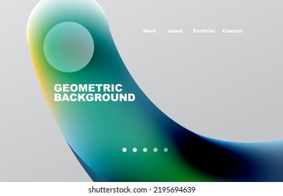 Abstract liquid background for your landing page design. Web page for website or mobile app wallpaper