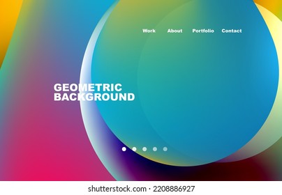 Abstract liquid background for your landing page design. Web page for website or mobile app wallpaper