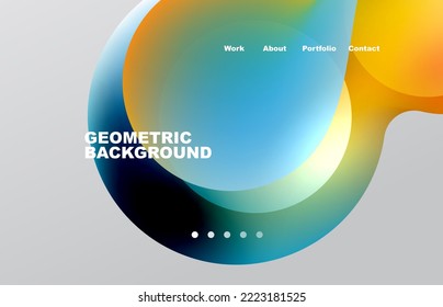 Abstract liquid background for your landing page design. Web page for website or mobile app wallpaper
