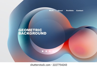 Abstrakter flüssiger Hintergrund für Ihr Landing Page Design. Webseite für Website- oder mobile App-Bildschirmhintergründe