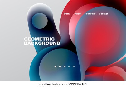 Abstract liquid background for your landing page design. Web page for website or mobile app wallpaper