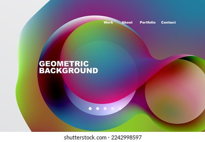 Abstract liquid background for your landing page design. Web page for website or mobile app wallpaper