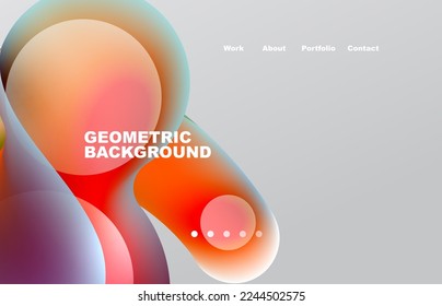 Abstract liquid background for your landing page design. Web page for website or mobile app wallpaper