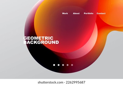 Abstract liquid background for your landing page design. Web page for website or mobile app wallpaper