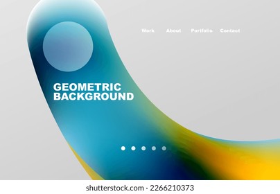Abstract liquid background for your landing page design. Web page for website or mobile app wallpaper