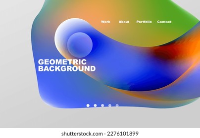 Abstrakter flüssiger Hintergrund für Ihr Landing Page Design. Webseite für Website- oder mobile App-Bildschirmhintergründe