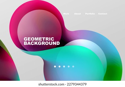 Abstrakter flüssiger Hintergrund für Ihr Landing Page Design. Webseite für Website- oder mobile App-Bildschirmhintergründe