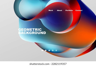 Abstract liquid background for your landing page design. Web page for website or mobile app wallpaper