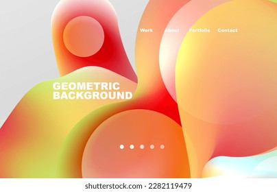 Abstrakter flüssiger Hintergrund für Ihr Landing Page Design. Webseite für Website- oder mobile App-Bildschirmhintergründe