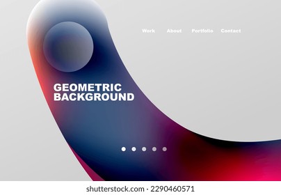 Abstract liquid background for your landing page design. Web page for website or mobile app wallpaper