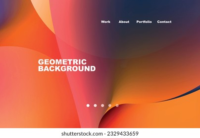 Abstract liquid background for your landing page design. Web page for website or mobile app wallpaper