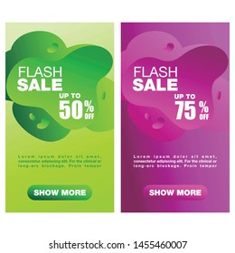 Abstract liquid banner for background design vector, Sale banner template design