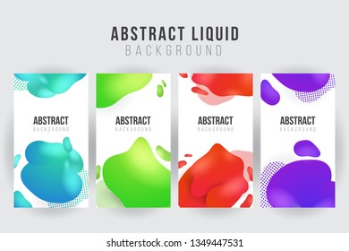 Abstract liquid banner background template. vector illustration