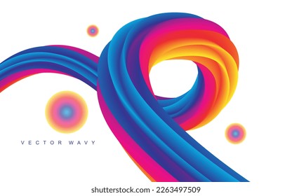 Abstract liquid banner collection colorful Modern banner.