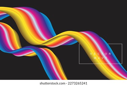 Abstract liquid banner collection colorful Modern banner.