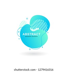 Abstract liquid banner collections. Curvy graphic elements, with gradient, vibrant color, space for text, modern shape, and dynamic style. Backdrop with gradient. Can use for social media wallpaper.