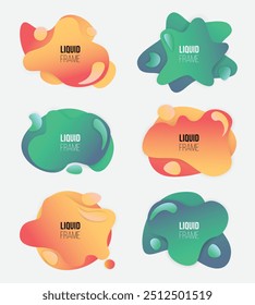 Abstract liquid banner. Fluid design. Isolated gradient waves. Modern vector illustration.