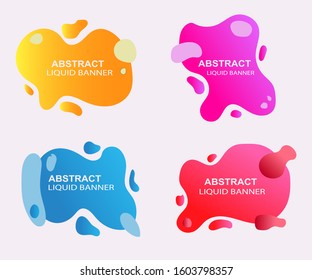 abstract liquid banner full colour