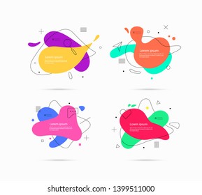 Abstract liquid banner. Geometric background.