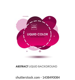 Abstract Liquid Banner with line Frame and Brand Placing Logo